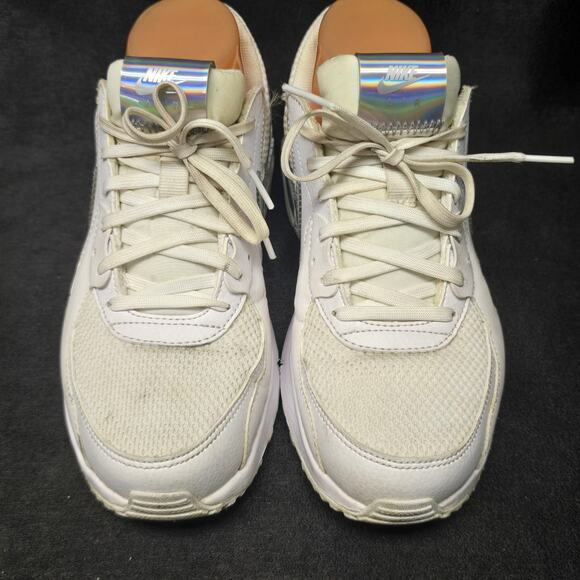 Nike Air Max White & Silver Iridescent Excee Sneakers Running Shoes - Picture 4 of 10